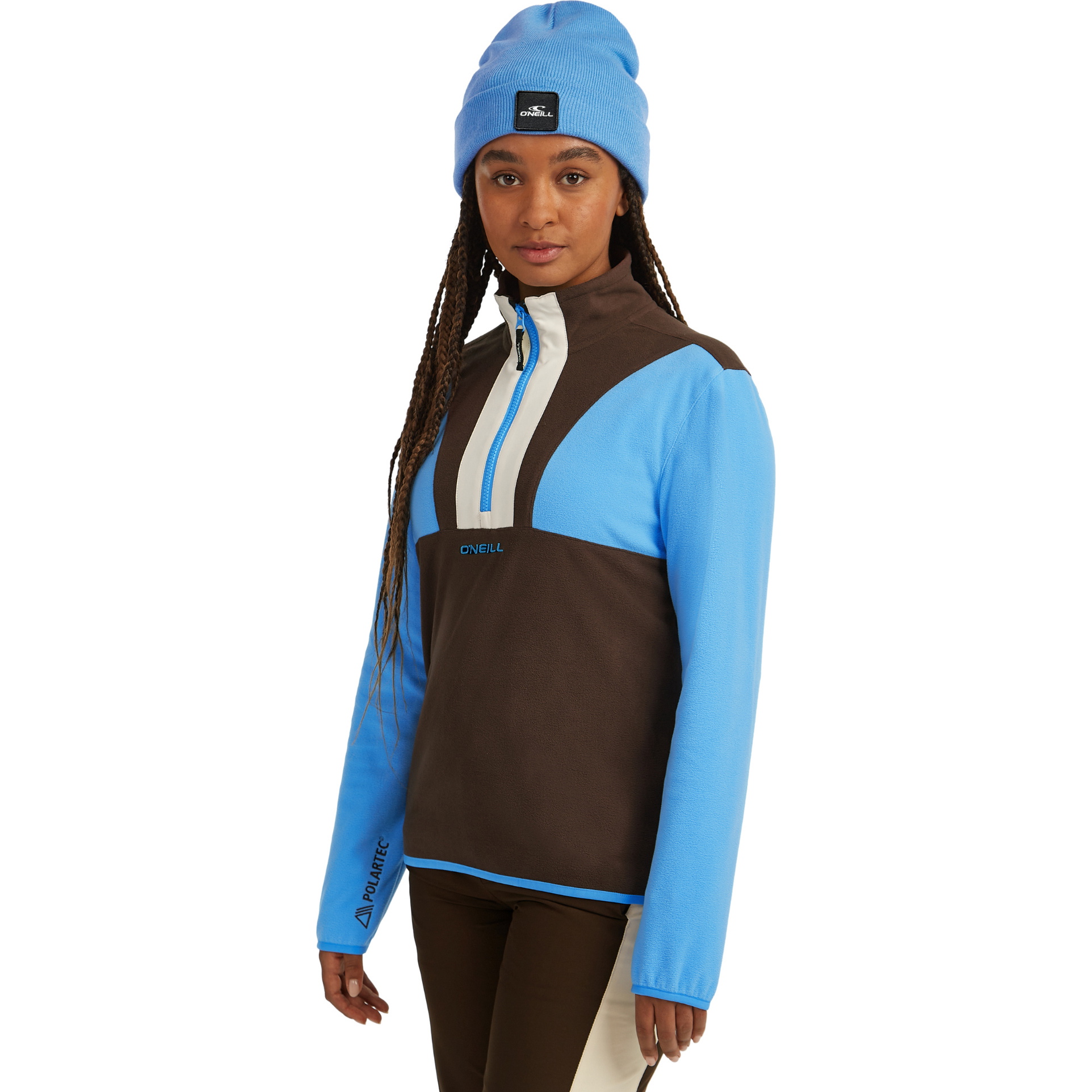 2025 O'Neill FWC'Cruz Triple Polartec Half-Zip Fleece 1350080 - Blue Poppy Colour Block